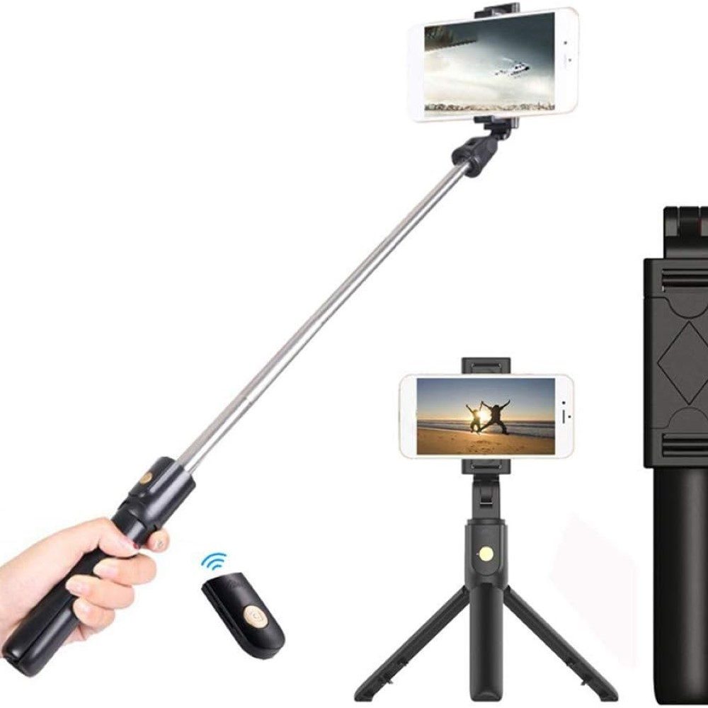 Selfie-Stick Selfie-Stativ Stange mit Fernbedienung: Kompakt für iPhone, Android