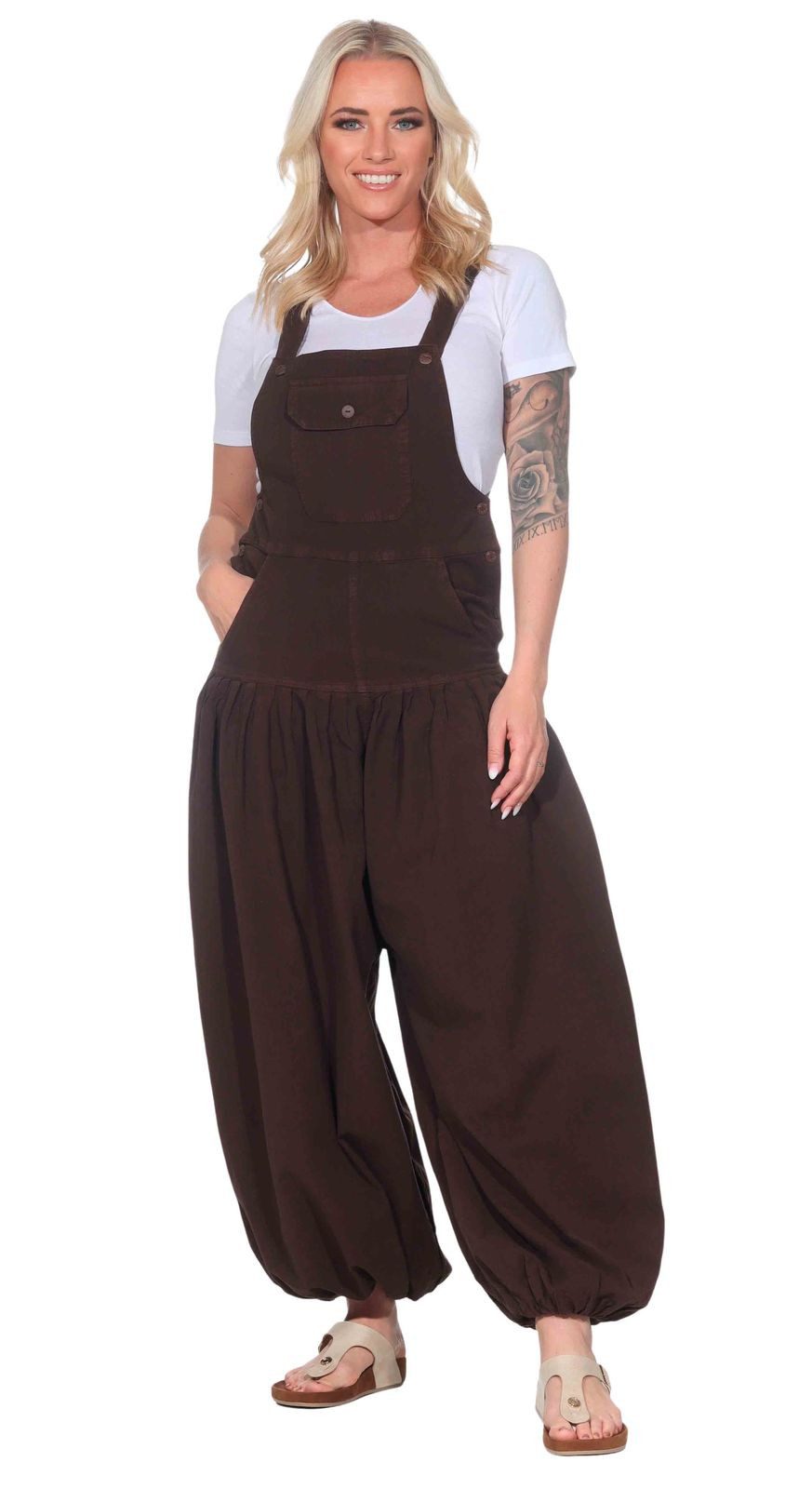 KUNST UND MAGIE Latzhose Hippie Latzhose Haremshose Hose Psy Goa 70er Overall Boho Jumpsuit