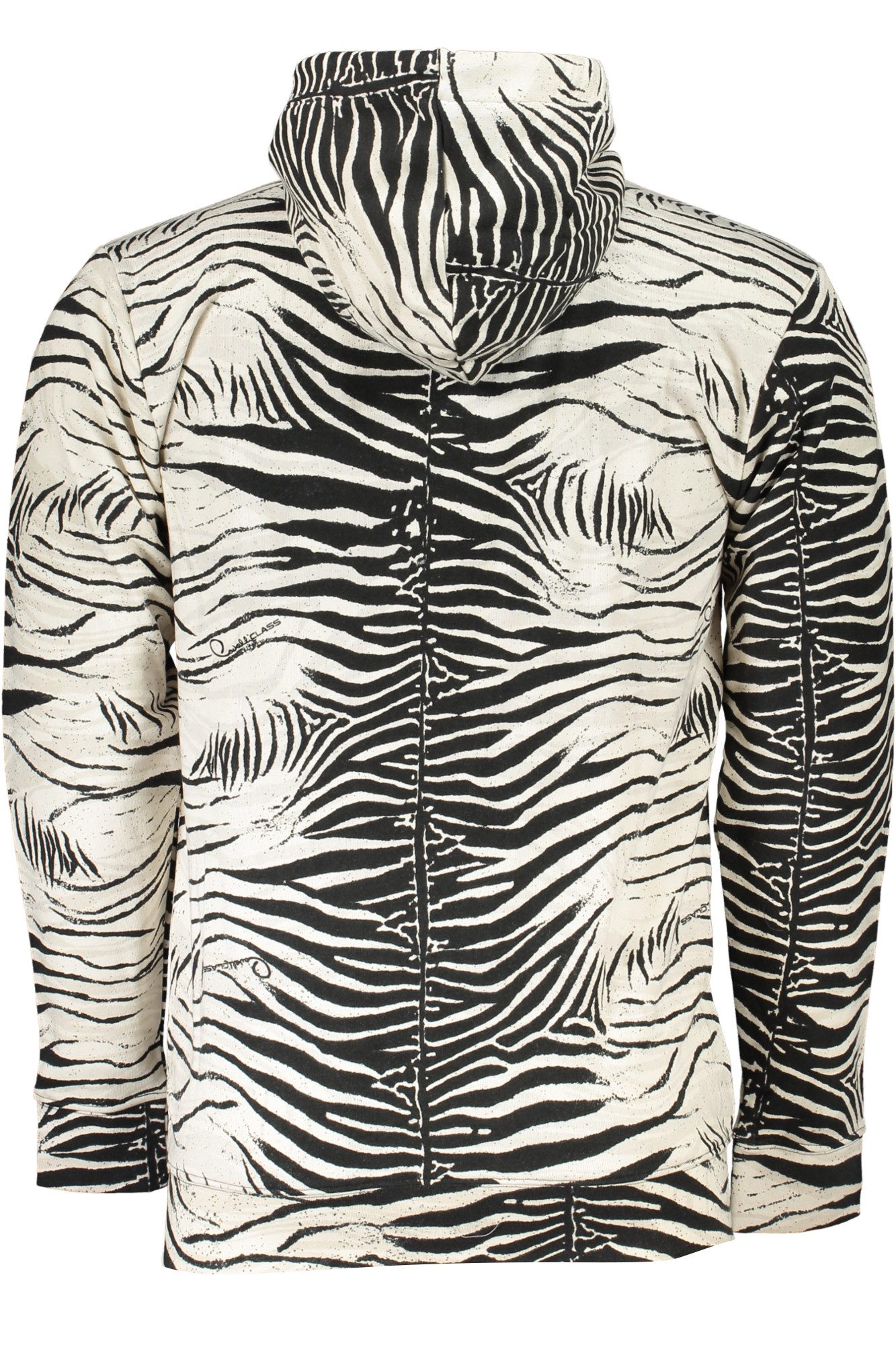 Cavalli Class Sweatshirt Weißes Herren-Sweatshirt mit Kapuze und Muster -