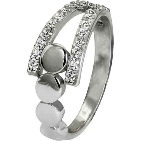 SilberDream Silberring SilberDream Ring Kreise Zirkonia weiß (Fingerring), Damen Ring Kreise, 56 (17,8) aus 925er Sterling Silber, Farbe: silber