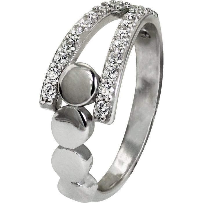 SilberDream Silberring SilberDream Ring Kreise Zirkonia weiß (Fingerring) Damen Ring Kreise 56 (17 8) aus 925er Sterling Silber Farbe: silber weiß