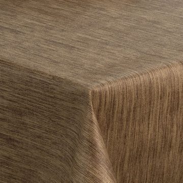 laro Tischdecke Wachstuch-Tischdecken Abwaschbar Leinenoptik Beige Weiß rechteckig