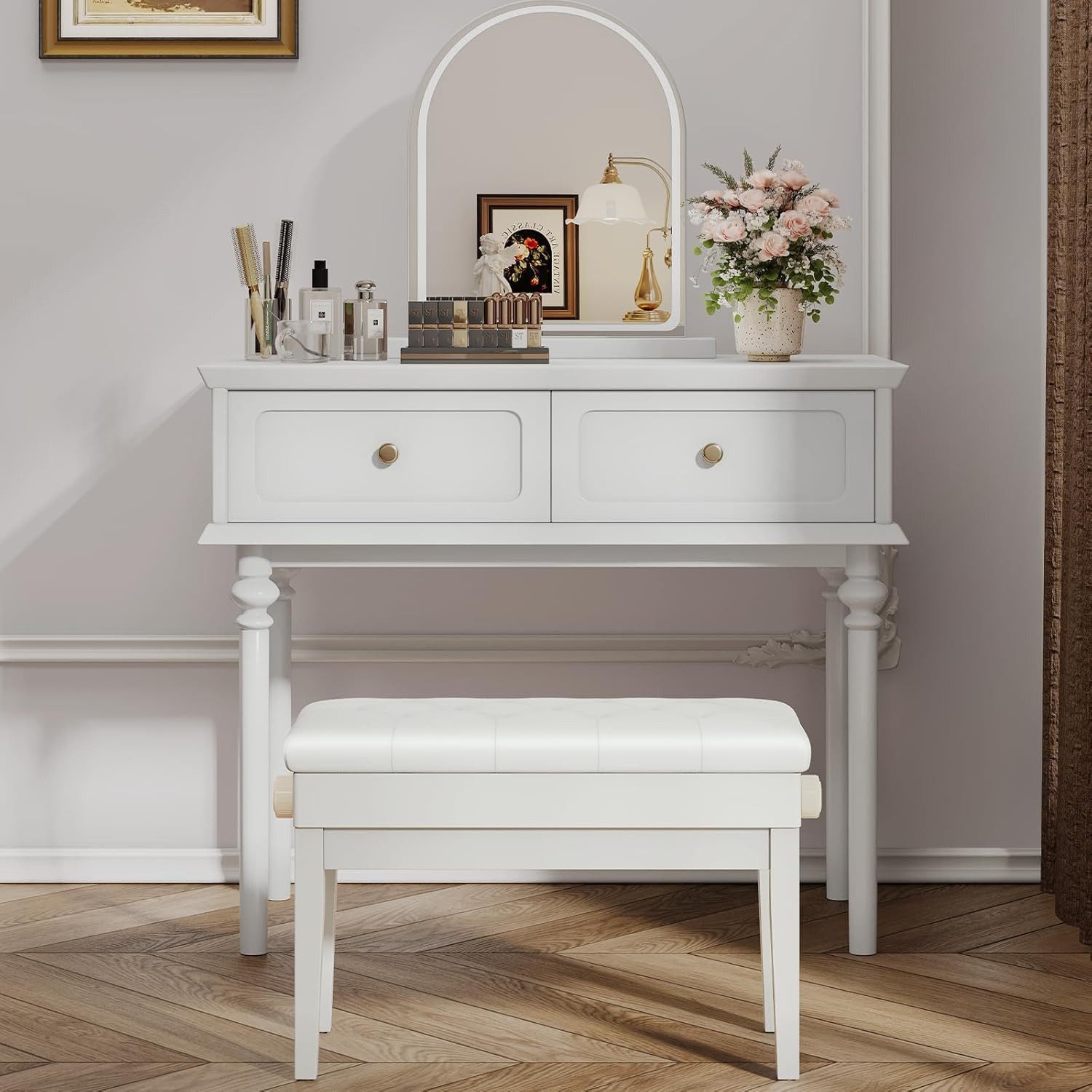 TLGREEN Klavierbank,Klavierhocker Höhenverstellbar 48-58CM (Keyboardbank Klavierstuhl), Pianobank mit Stauraum, PU Lederkissen,bis 150KG Belastbar