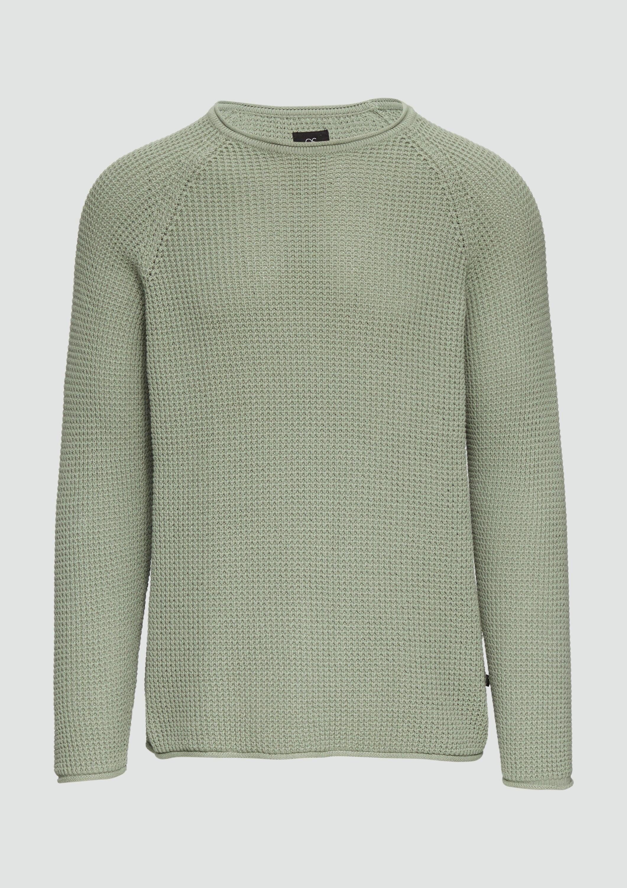 QS Longpullover Strickpullover Locker gestrickter Pullover mit Waschung