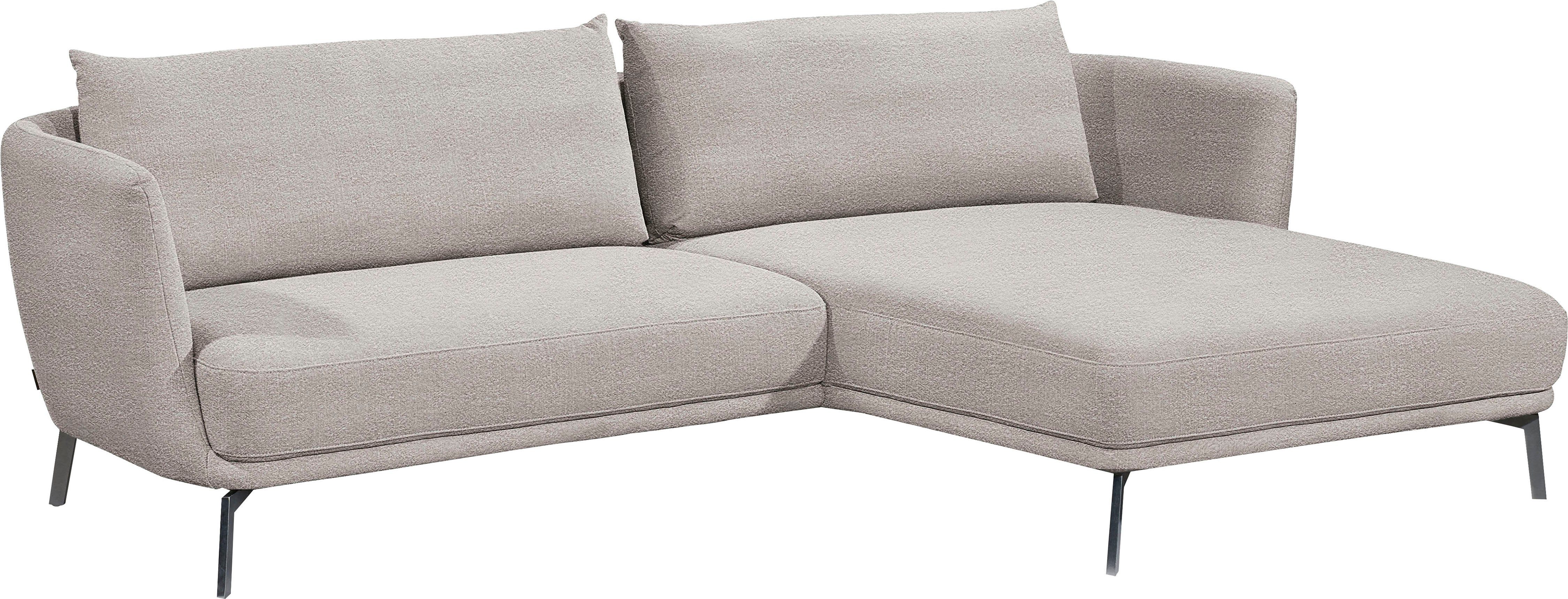 SCHÖNER WOHNEN-Kollektion Ecksofa Pearl, zeitlos und elegant, 5 Jahre Hersteller-Garantie, bequem, L-Form, Maße (B/H/T): 270/71/160 cm, Füße Metall