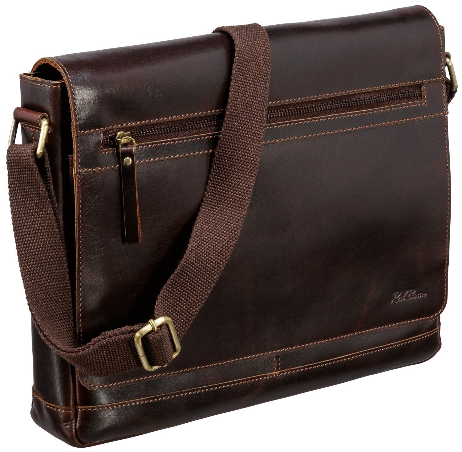 Umhängetasche Leder Reißverschluss Schulterriemen RB-BG-003-06