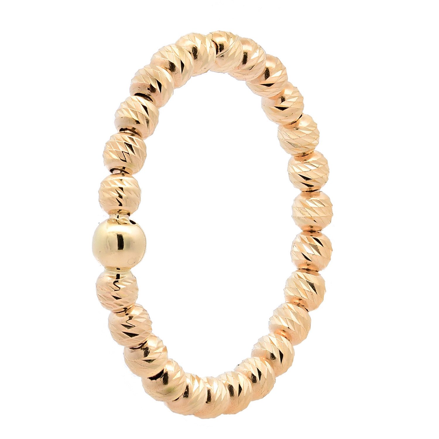 HOPLO Goldring Goldring Ring Kügelchen diamantiert 2,2 mm 585-14 Karat Gold günstig online kaufen