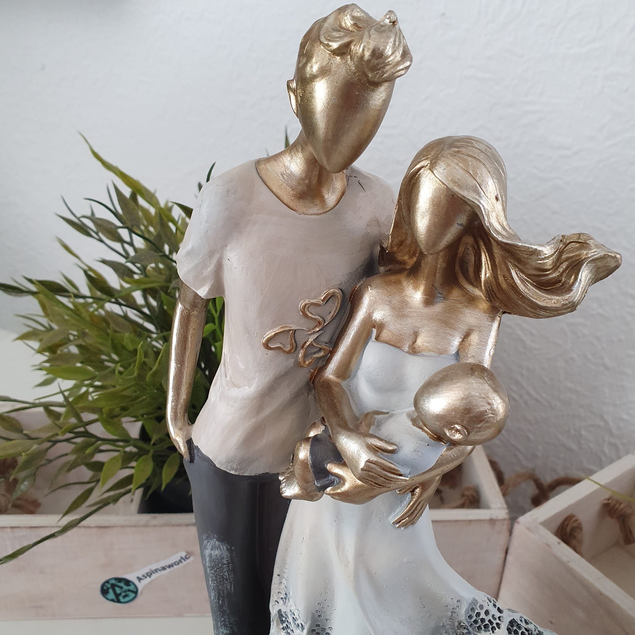 Aspinaworld Dekofigur Glückliche Paar Baby cm 33 Figur mit