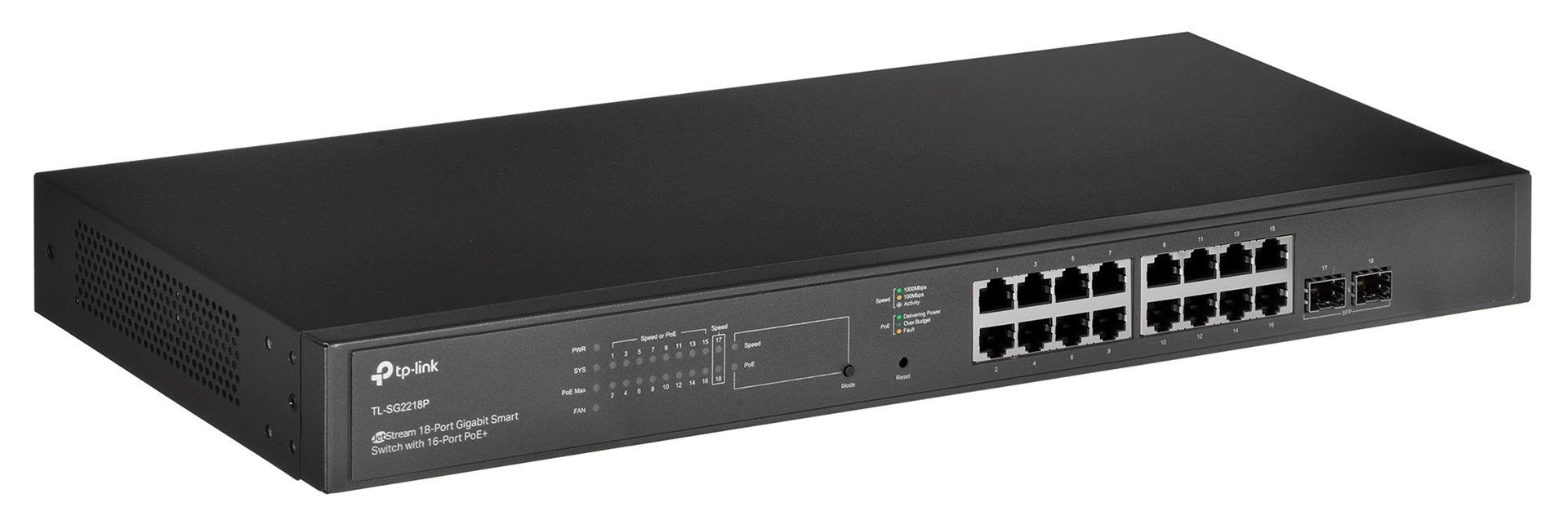 TL-SG2218P L2/L2+ Gigabit Ethernet Power over Ethernet (PoE) 1U Netzwerk-Switch