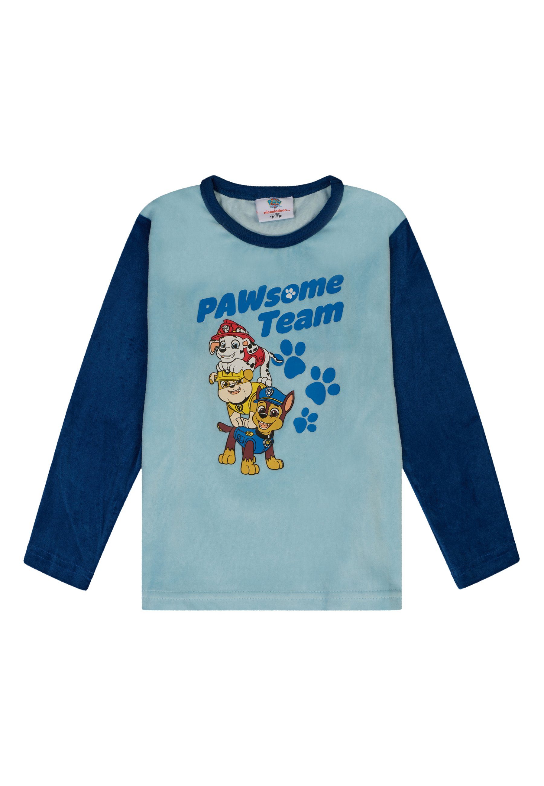 Schlaf-Hose Paw Schlafanzug (2 ONOMATO! + Pyjama Shirt Langarm Patrol Schlafanzug tlg)