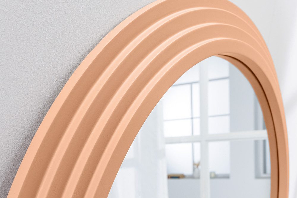 riess-ambiente Wandspiegel WAVE 160cm apricot (Einzelartikel, 1-St), Flur · Kunststoff · Rahmen · Rundbogen · Ganzkörper · Groß · Modern