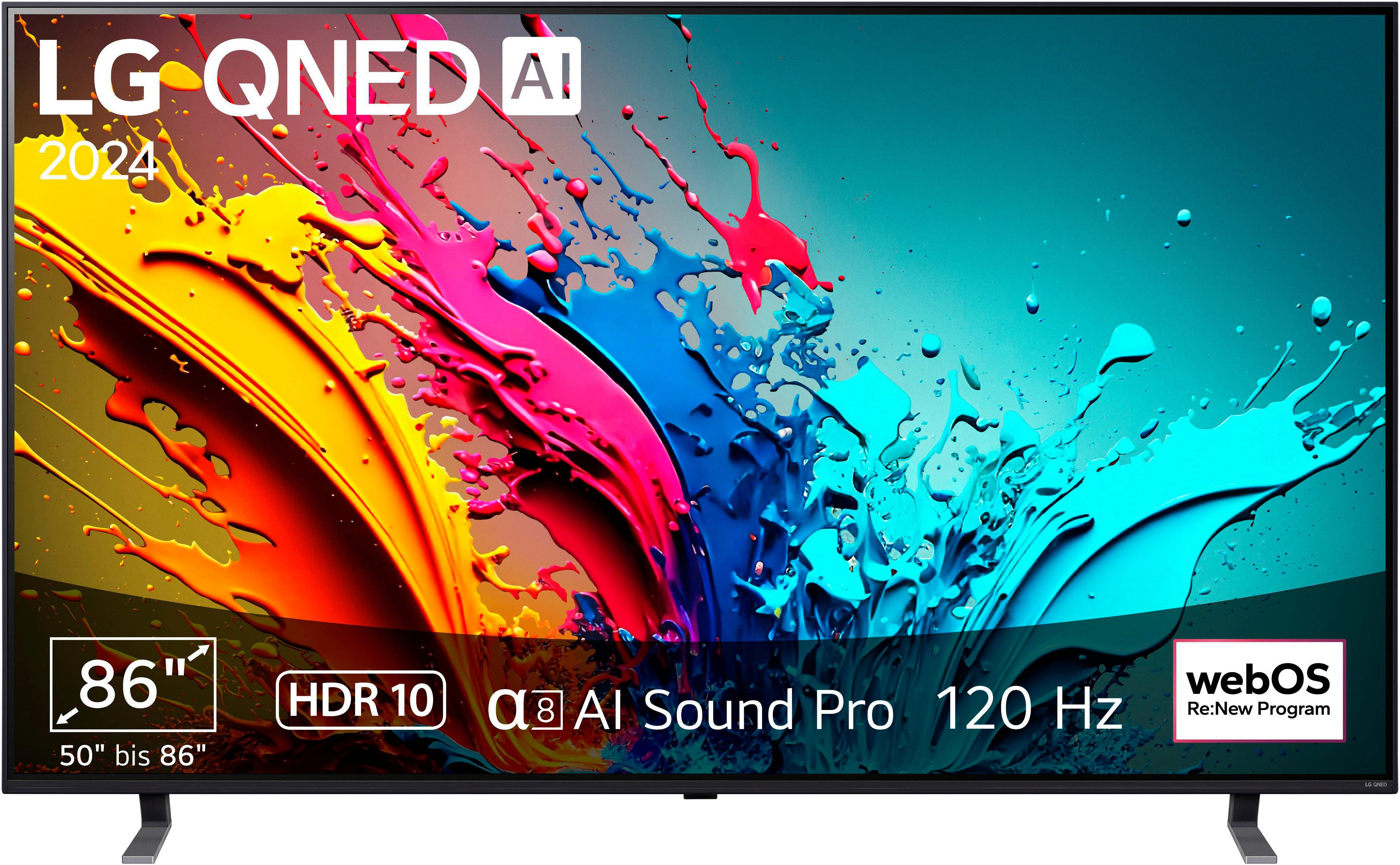 LG 86QNED85T6C QNED-Fernseher (217 cm/86 Zoll, 4K Ultra HD, Smart-TV)
