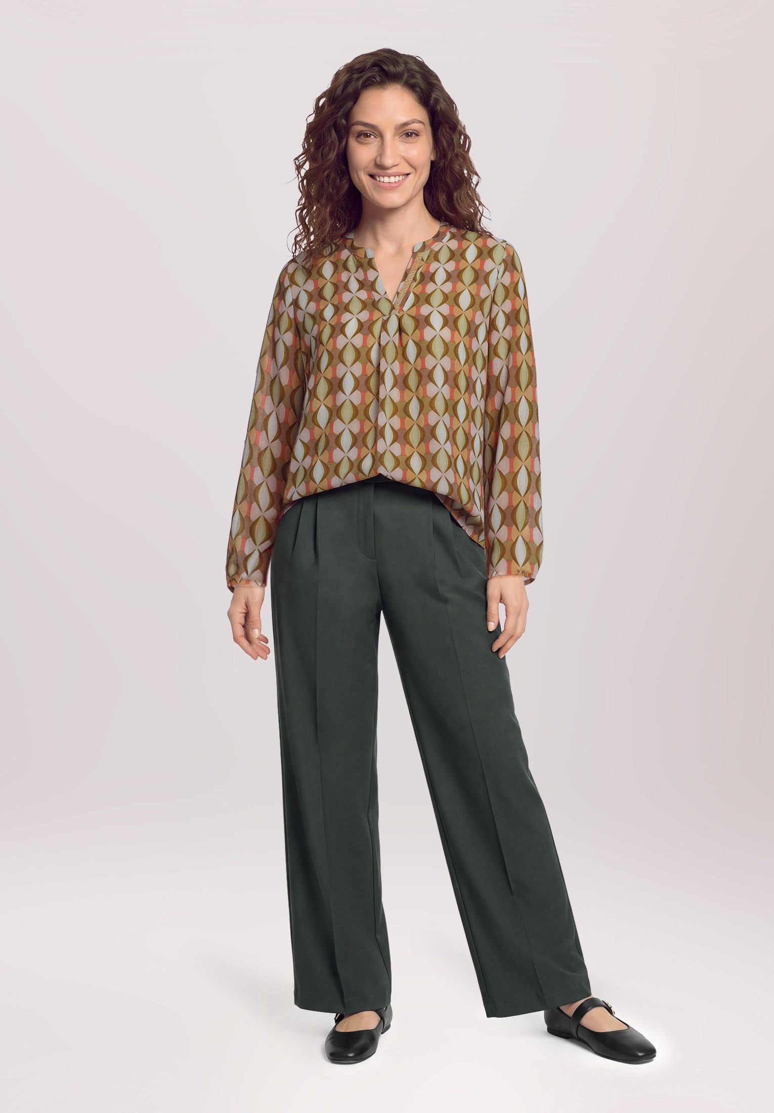 Cartoon Shirtbluse Damen mit Muster