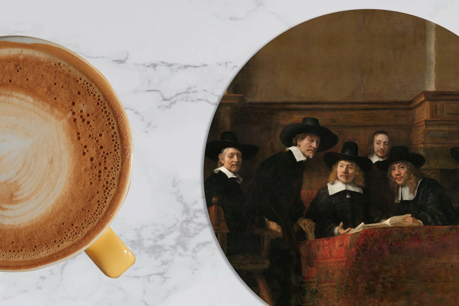 Rijn, Korkuntersetzer, Gemälde Stahlmeister - MuchoWow Glasuntersetzer Tasse, Getränkeuntersetzer, Zubehör von Die van Becher Gläser, Rembrandt für 6-tlg., Tassenuntersetzer,