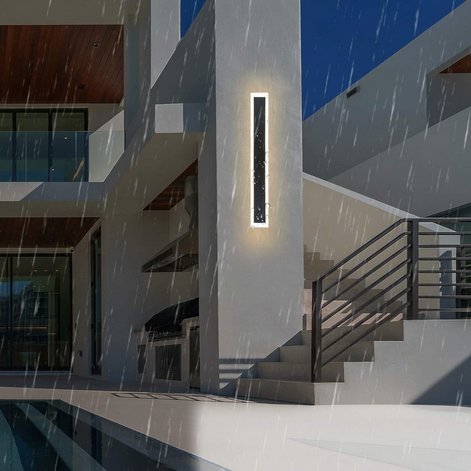 Nettlife LED Wandleuchte Modern Außenlampe 3000K aus Acryl Innen Outdoor, L günstig online kaufen