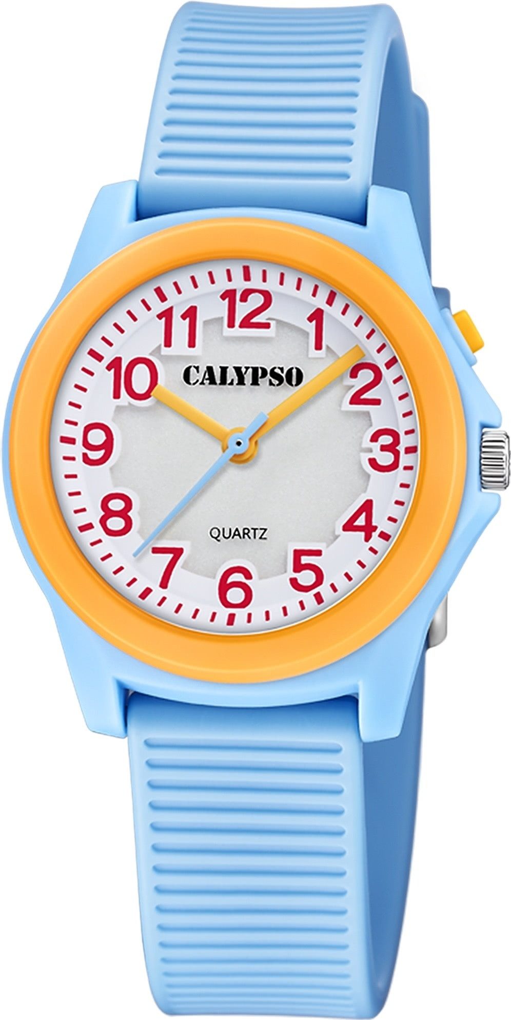 CALYPSO WATCHES Quarzuhr Calypso Kinderuhr Kunststoff blau Calypso, (Analoguhr), Kinderuhr rund, mittel (ca. 34mm) Kunststoffarmband, Fashion-Style