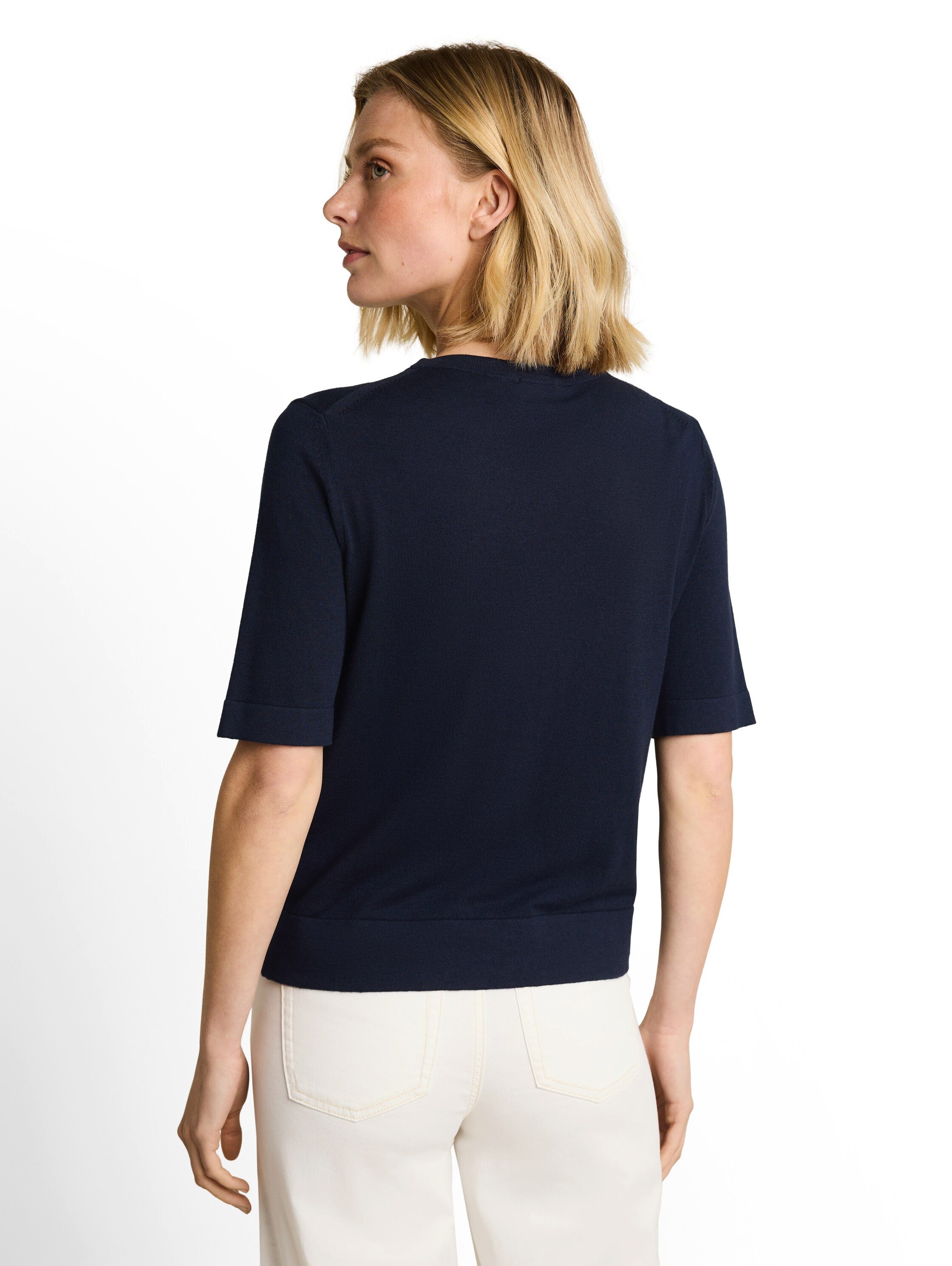 TOM TAILOR Strickpullover Sommer-Pulli - Halbarm -mit Viskose und Stretch