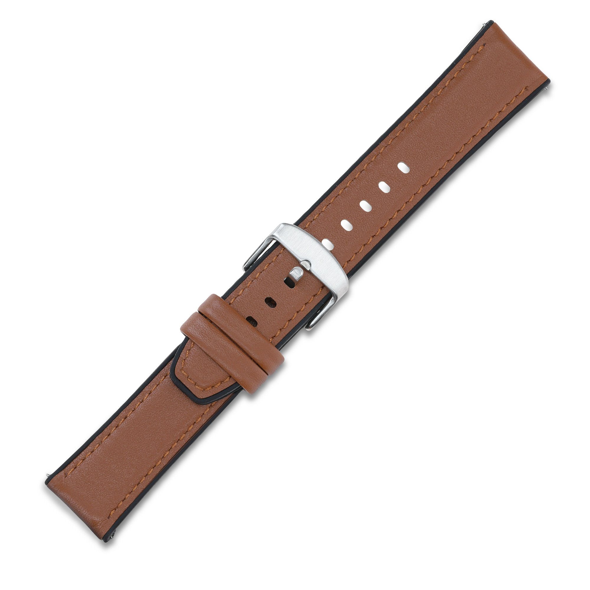 kwmobile Leder Armband für Huami Amzfit GTR (47mm) / GTR 2 / GTR 3 / GTR 4 Smartwatch, 1-tlg., Ersatzarmband für Fitnesstracker mit Uhrenverschluss