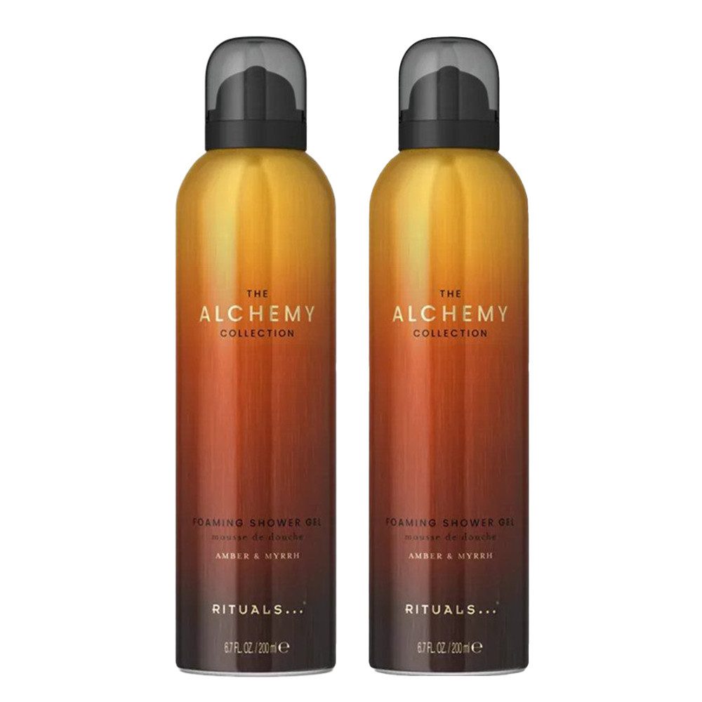 Rituals Pflege-Geschenkset Rituals The Alchemy Collection Foaming Shower Gel 2er Set, 2-tlg., Duschschaum mit würzig-holzigem Duft – Doppelpack