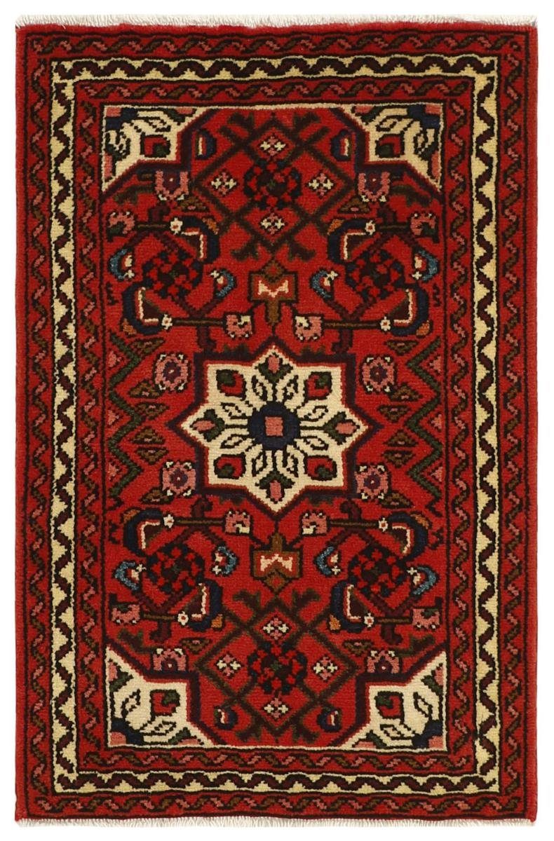 Orientteppich Hosseinabad 63x95 Handgeknüpfter Orientteppich / Perserteppich, Nain Trading, rechteckig, Höhe: 12 mm | Kurzflor-Teppiche