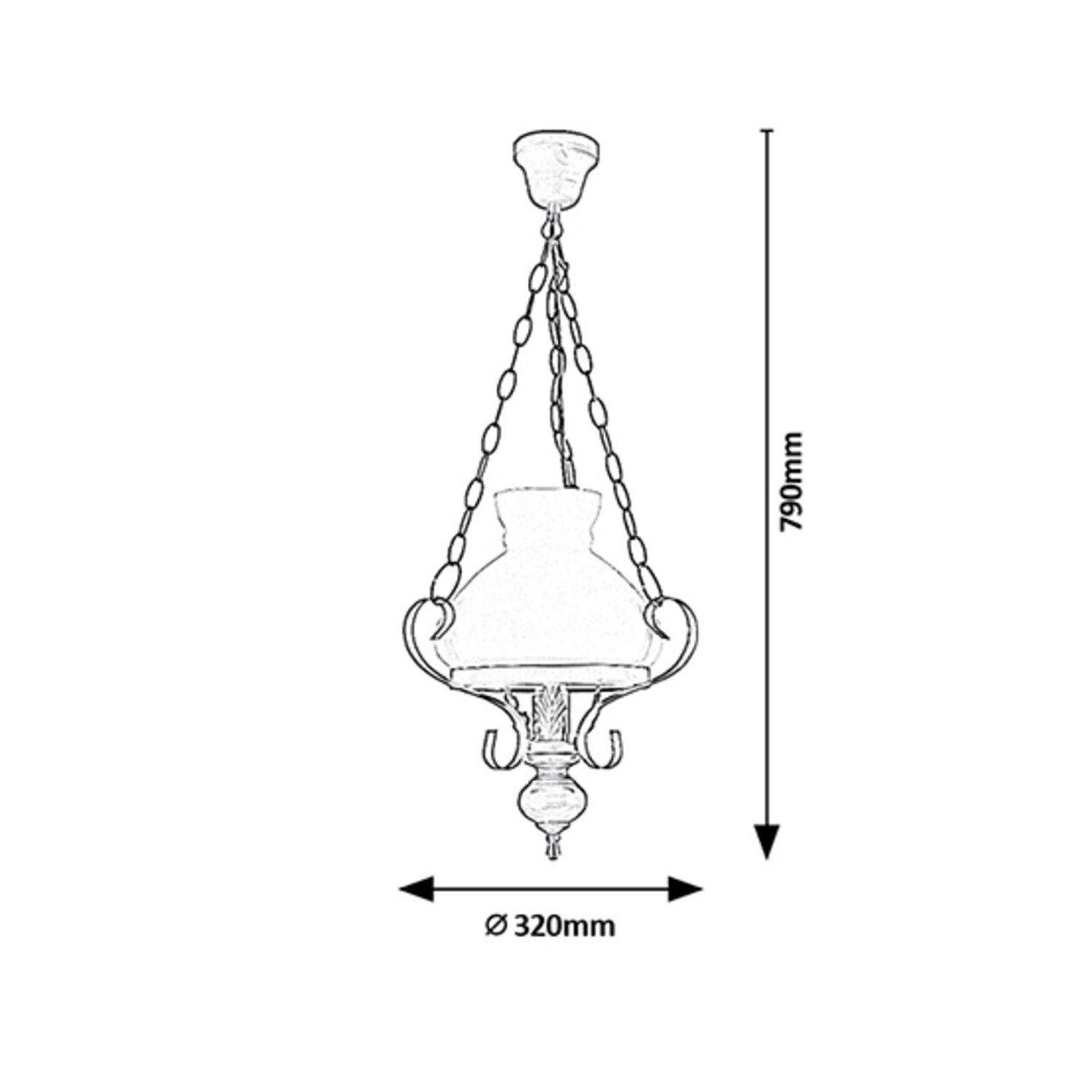 Rabalux Deckenleuchte 7076, Petronel Kronleuchter Pendelleuchte