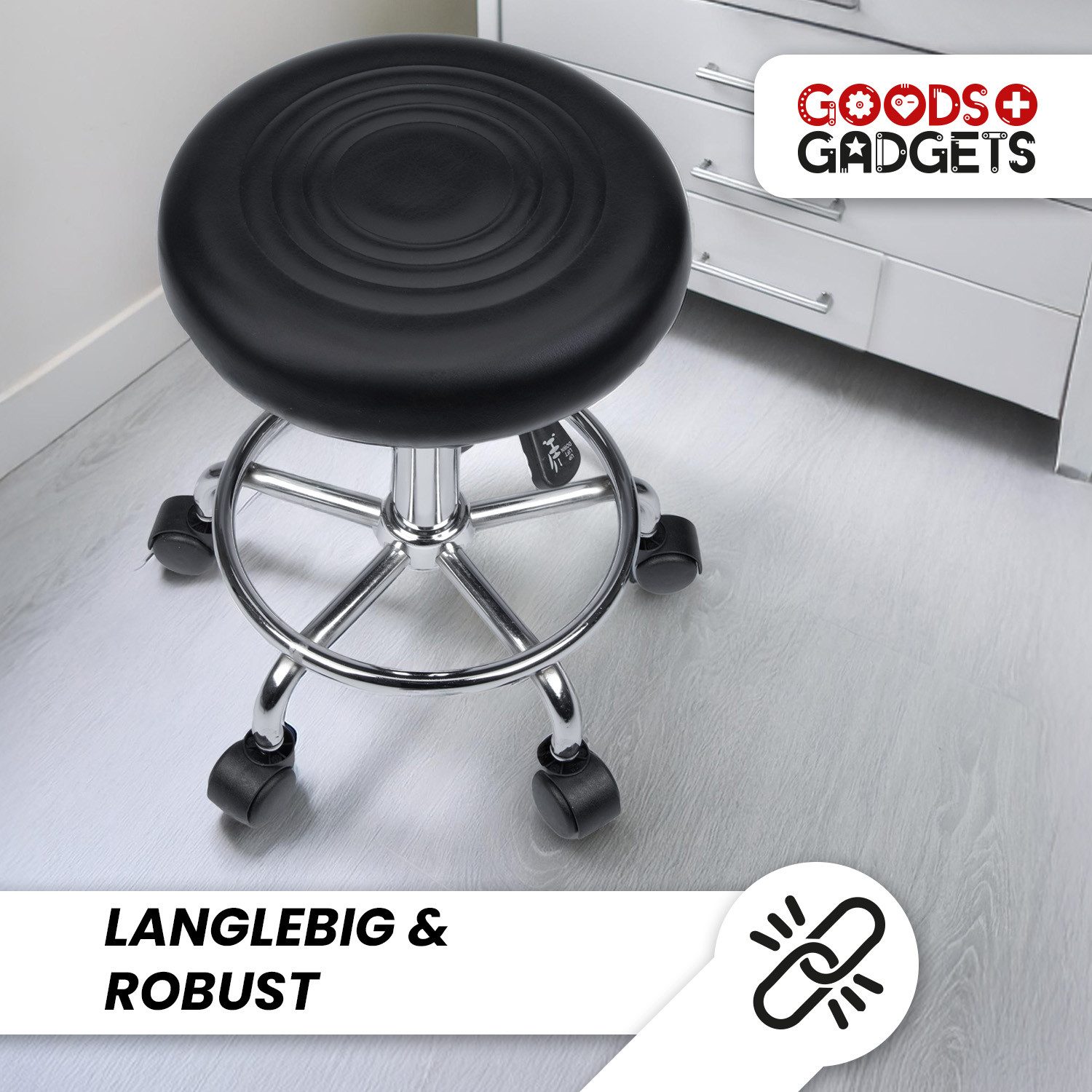 Goods+Gadgets Drehhocker Drehhocker – Arbeitshocker – Rollhocker – Höhenver günstig online kaufen