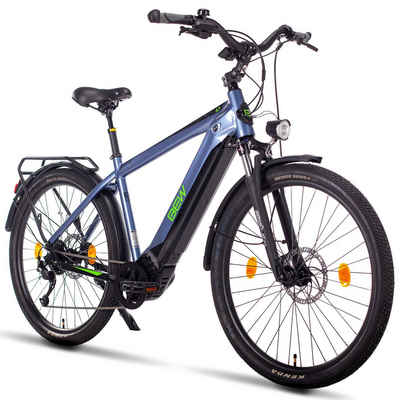 BEW E-Bike Trekkingbike TA07 Herren 27,5 Zoll 95Nm 48V Bafang 100 km Reichweite, 9 Gang Shimano, Kettenschaltung, Mittelmotor, 804 Wh Akku, Lichtsensor, LCD-Display, Mittelmotor
