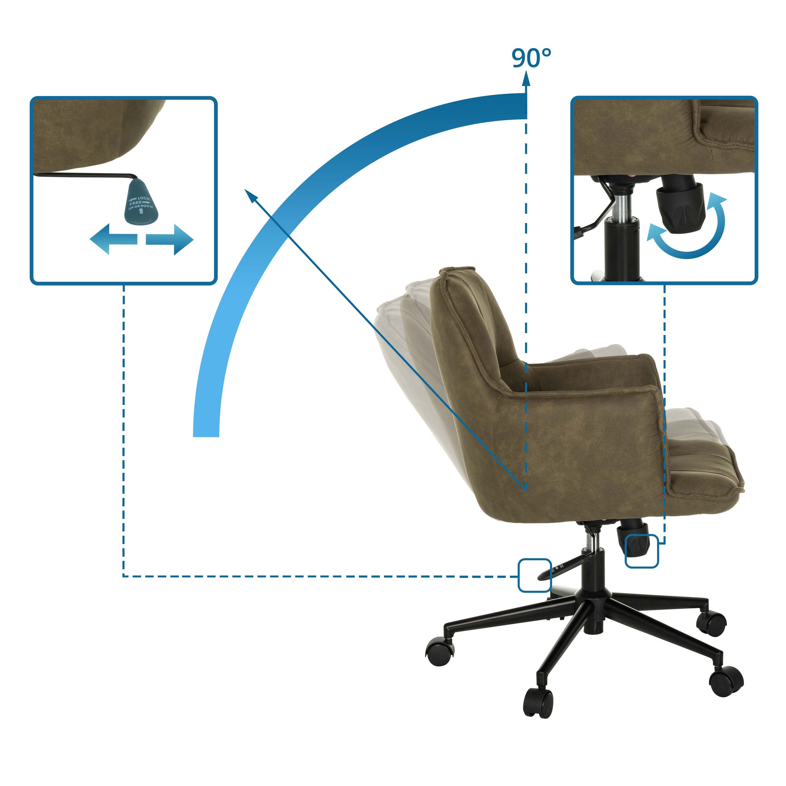 hjh LIVING Drehstuhl Home Office Bürostuhl günstig online kaufen