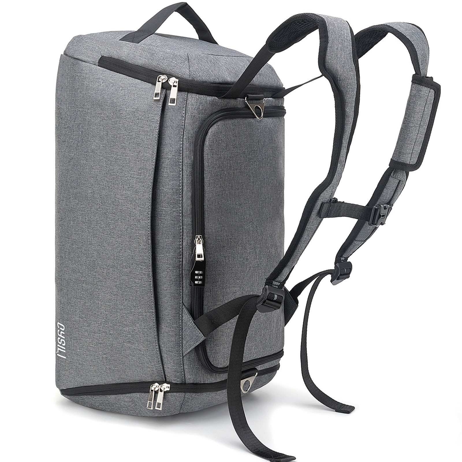 HAUSS SPOLE Sporttasche Sporttasche Reisetasche Handgepäck (Fitness Tasche Schwimmtasche Sport Reise Tasche Übernachtungstasche, 42L, Zahlenschloss, groß, Weekender, mit Schuhfach Nassfach), Männer Frauen Reisen Gym Urlaub Übernachtung Freizeit Arbeit Business