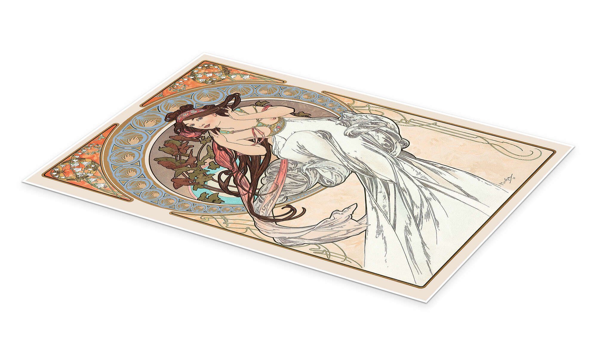 Posterlounge Wandbild Die Vier Künste - Musik, Alfons Mucha, erhältlich als Poster, Leinwandbild, Wandsticker oder Acrylglasbild – Bild 2 von 5
