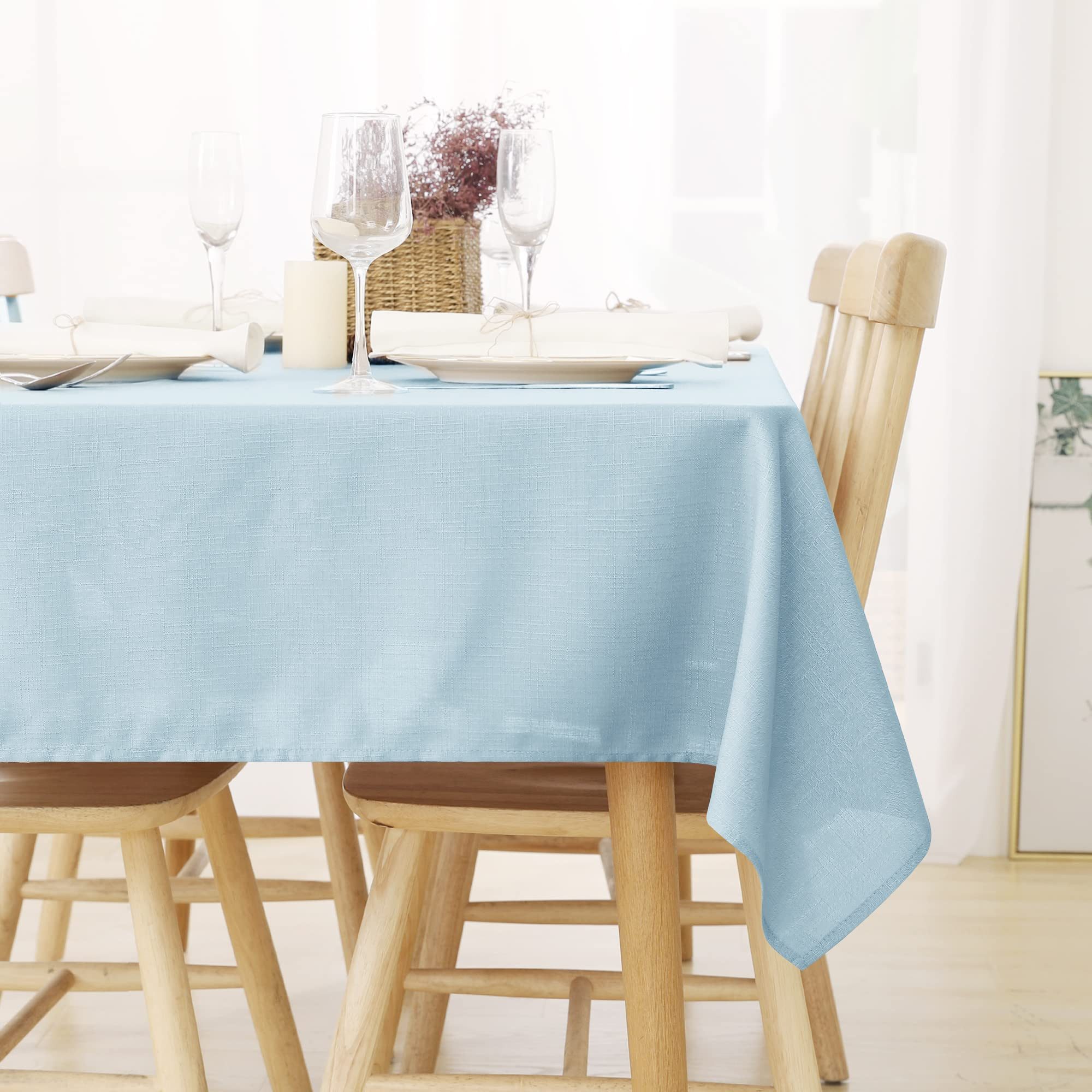 Deconovo Tischdecke Wasserabweisend Tischwäsche Lotuseffekt Tischtuch Leine günstig online kaufen
