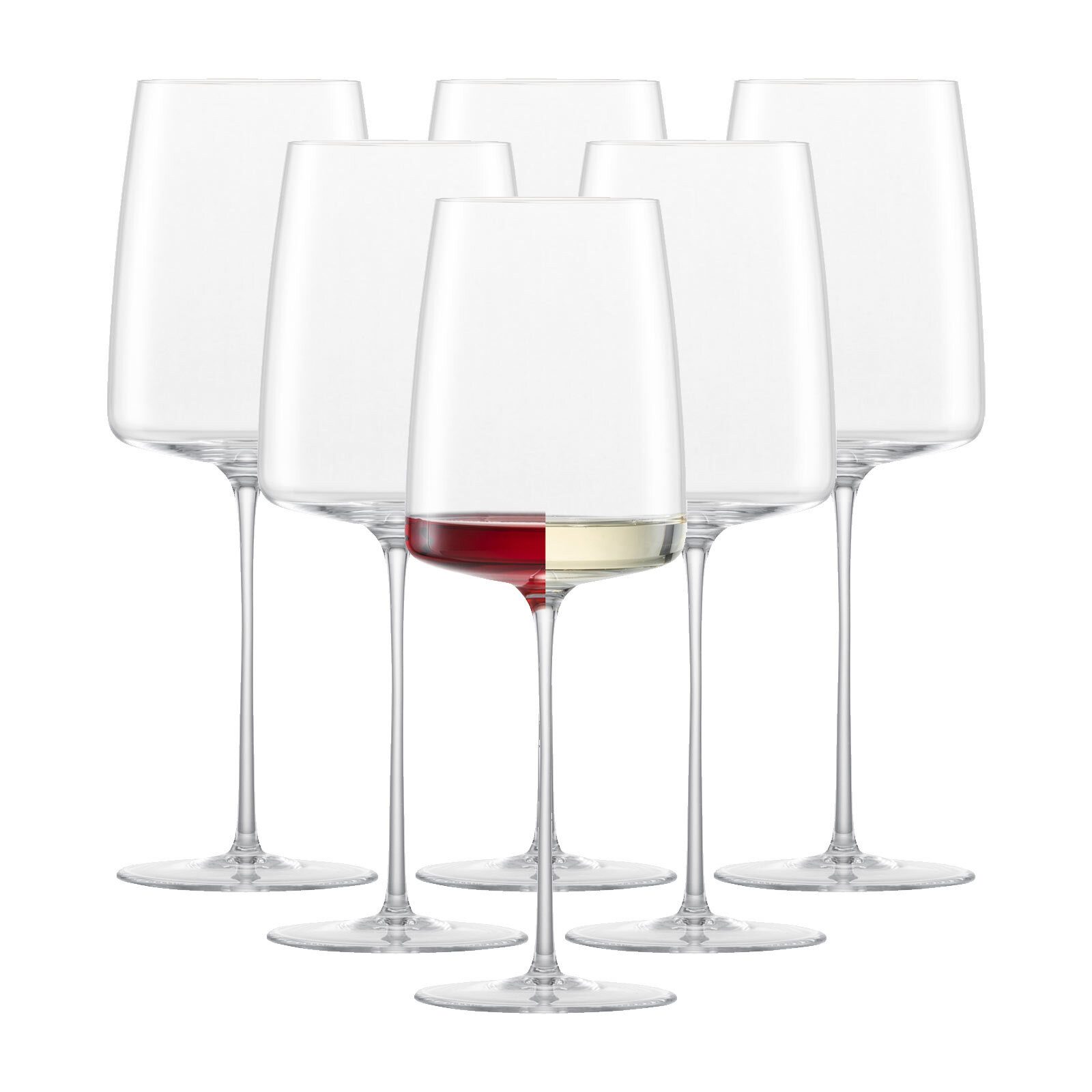 Zwiesel Glas Weinglas Simplify Weingläser leicht & frisch 382 ml 6er Set, 6-tlg., Glas