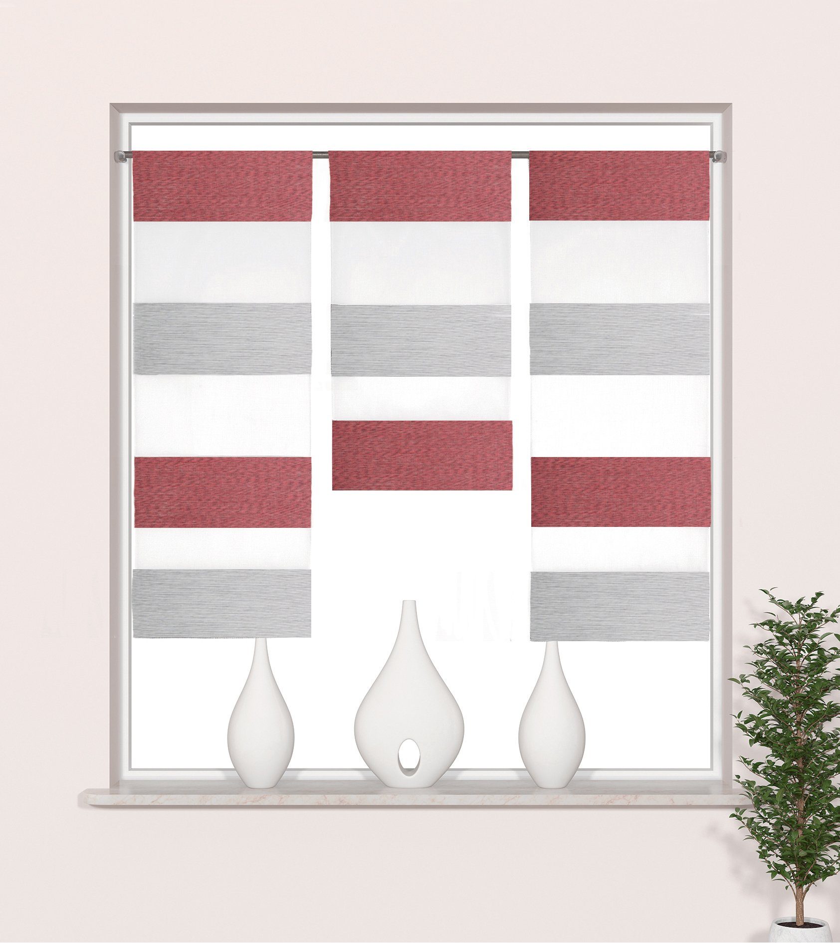 EXPERIENCE Scheibengardine 3er Set Miniflächen Scheibengardine Küchengardin günstig online kaufen