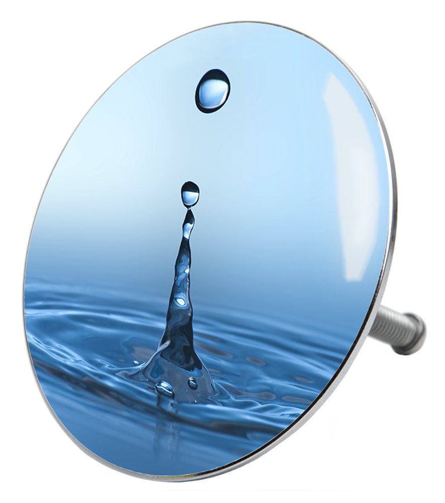 Sanilo Badewannenstöpsel Tropfen, Ø 7.2 cm, hochwertig, universell, mit Motiv, 100% wasserdicht