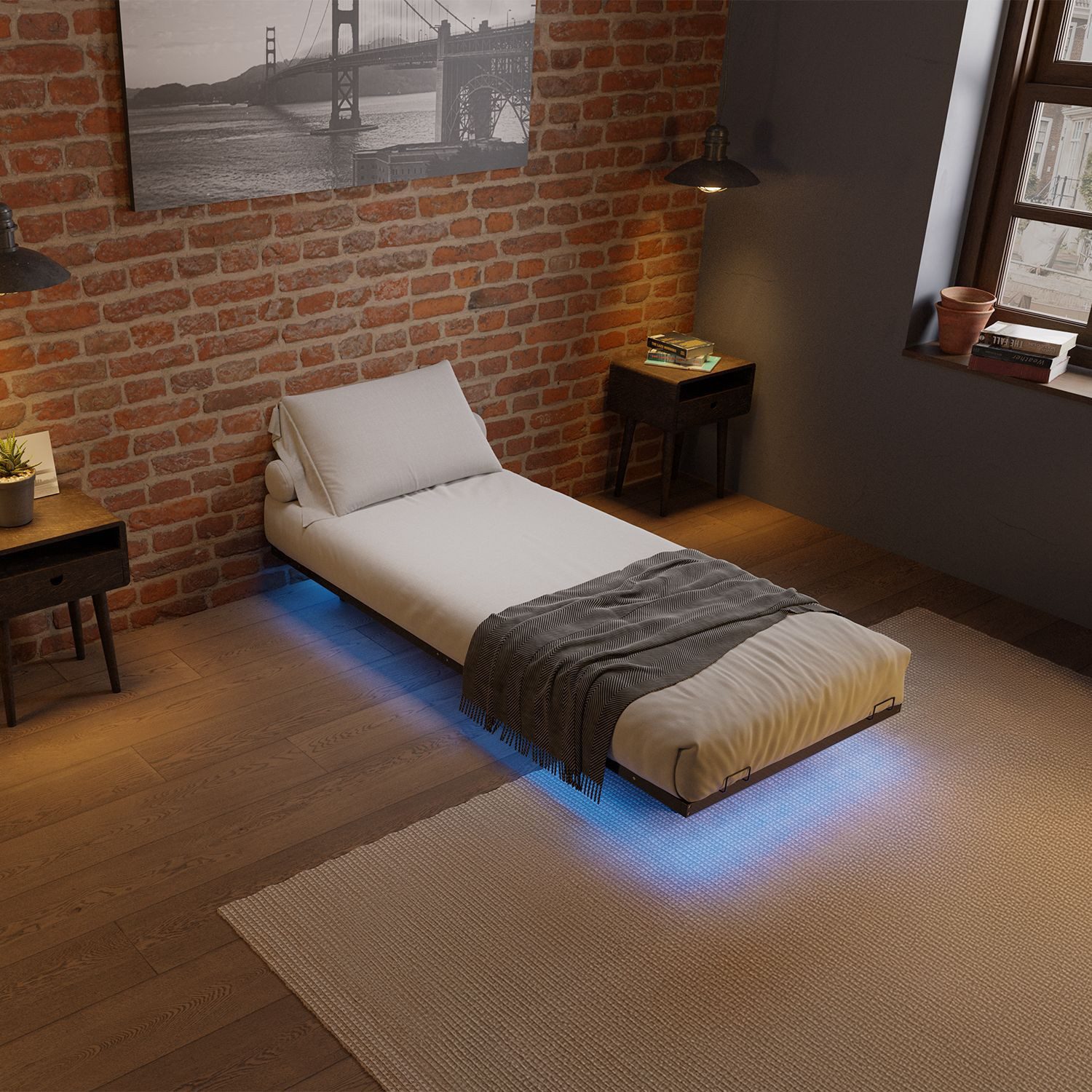 Juskys Metallbett Palamos, 90x200 cm mit günstig online kaufen
