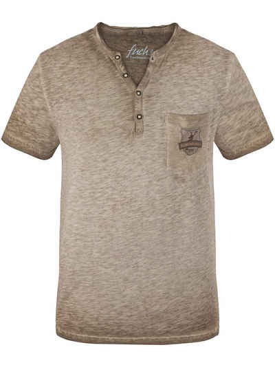 FUCHS T-Shirt Trachten T-Shirt Theo sand aus 100 % Baumwolle