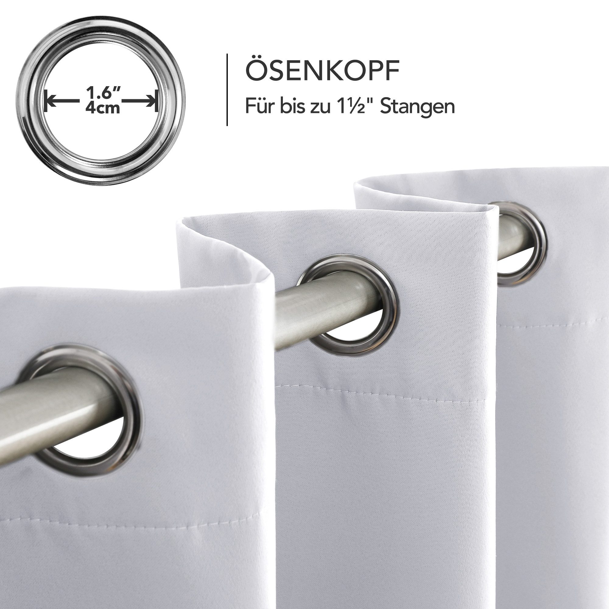 Deconovo Verdunkelungsvorhang Blickdichter Vorhang mit Ösen Gardinen Wohnzi günstig online kaufen