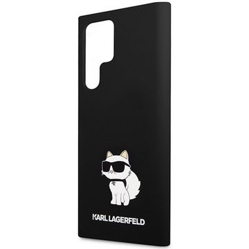 KARL LAGERFELD Handyhülle Karl Lagerfeld Hülle Silikon Choupette Samsung Galaxy S24 Ultra Black