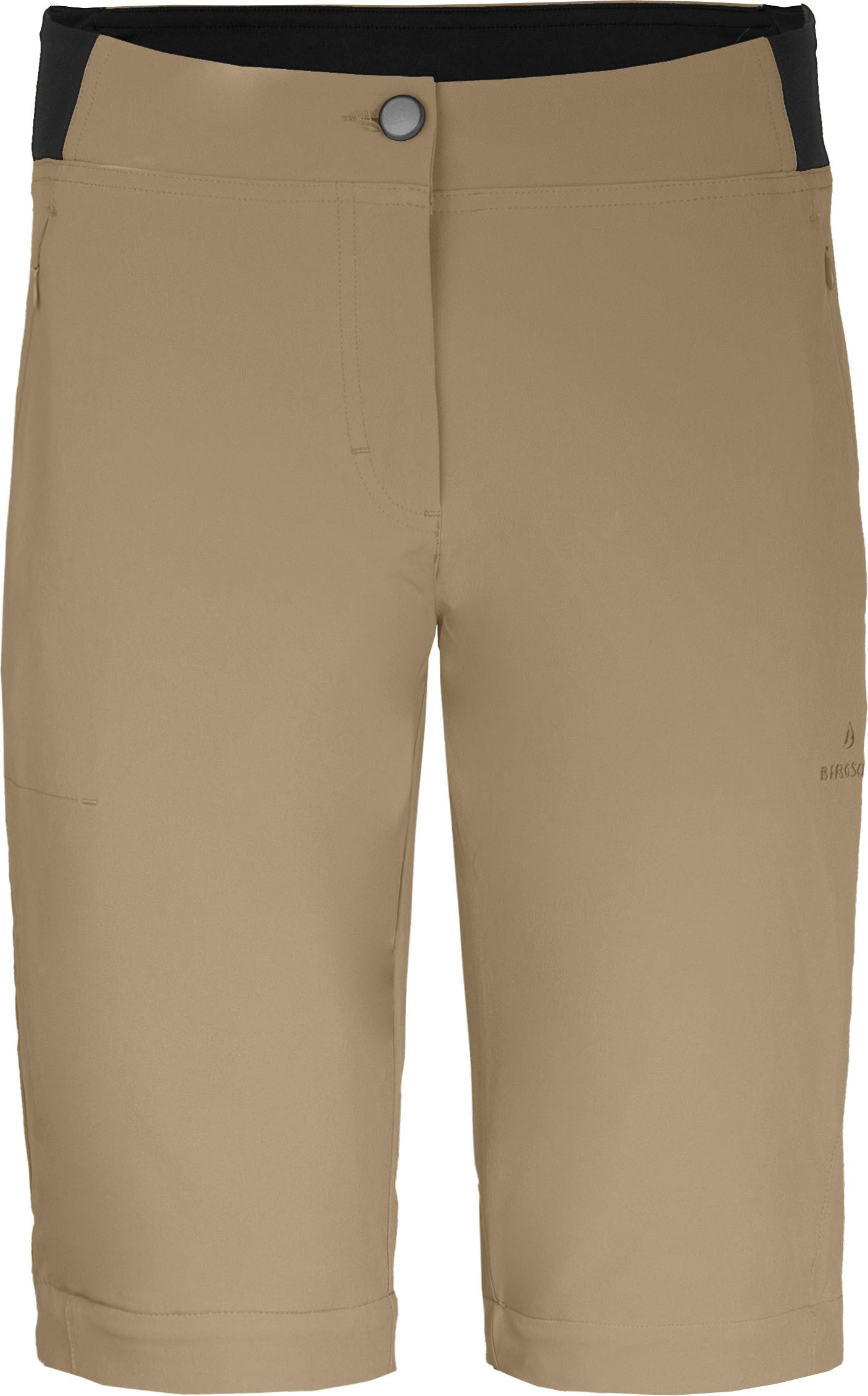 Bergson Outdoorhose AALBORG Vario Zipp-Off (slim) Damen Wanderhose, recycelt, elastisch, sportlich, Normalgrößen, beige