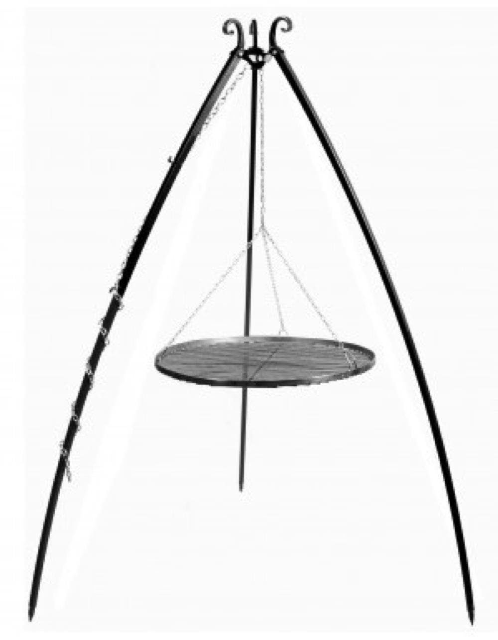 CookKing Holzkohlegrill Schwenkgrill 200 cm - Grillrost Edelstahl 80 cm, Grill, Grill