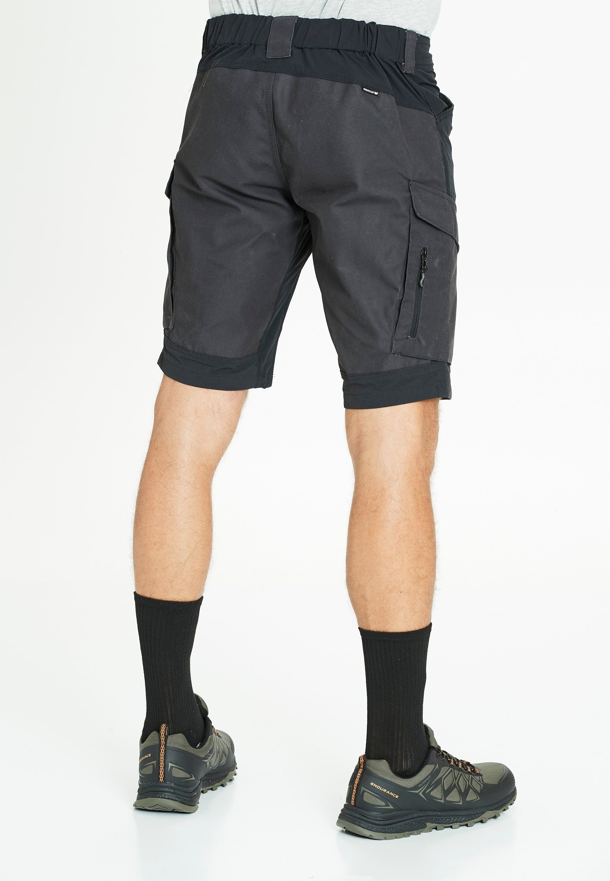 atmungsaktivem mit Materialmix WHISTLER Shorts dunkelgrau-schwarz ROMMY