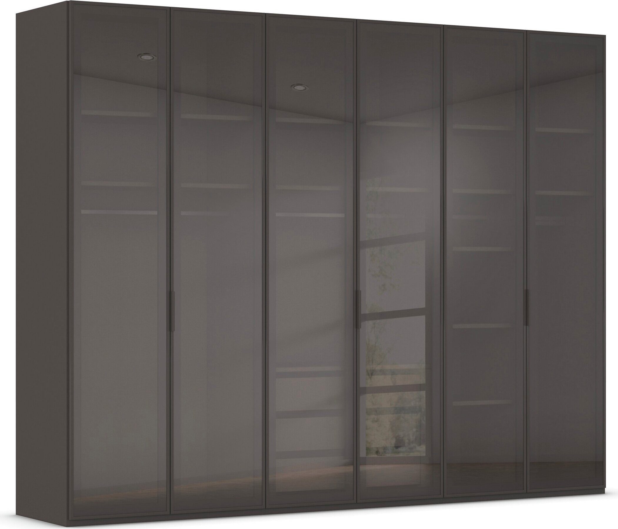 rauch Kleiderschrank Schrank Garderobe SKAT SHINE Breiten 151/201/251/301cm, Höhe 223/235cm (3 verschiedene Ausstattungen BASIC/CLASSIC/PREMIUM (inkl. SOFT-CLOSE) edle Schrankfront mit hochwertigen Glasrahmentüren MADE IN GERMANY