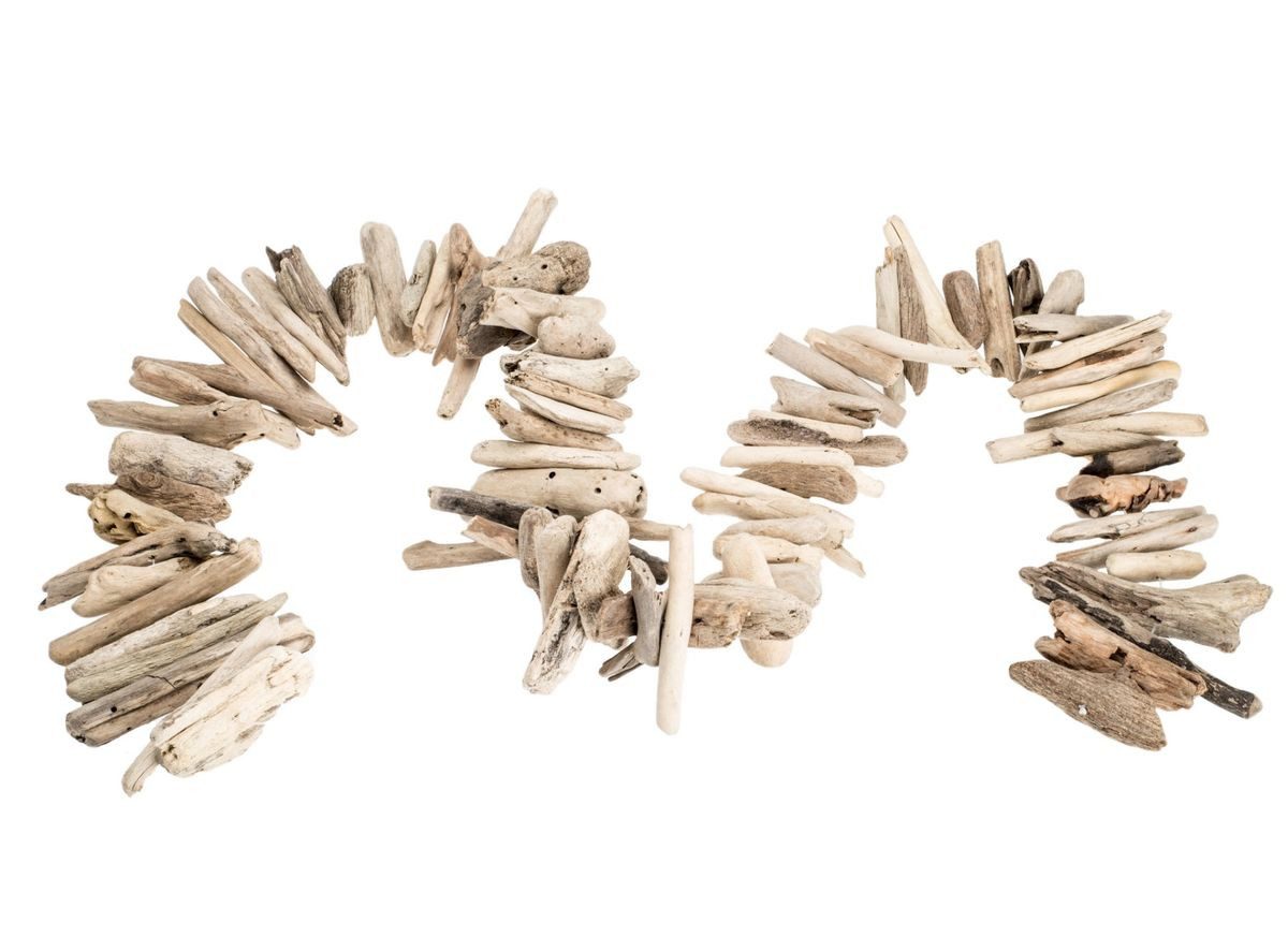 NaDeco Bastelnaturmaterial Treibholzkette Natur 100cm Schwemmholzgirlande aus Driftwood
