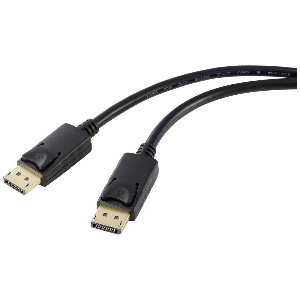 Renkforce Renkforce DisplayPort Anschlusskabel DisplayPort Stecker, DisplayPort HDMI-Kabel, (2.00 cm)