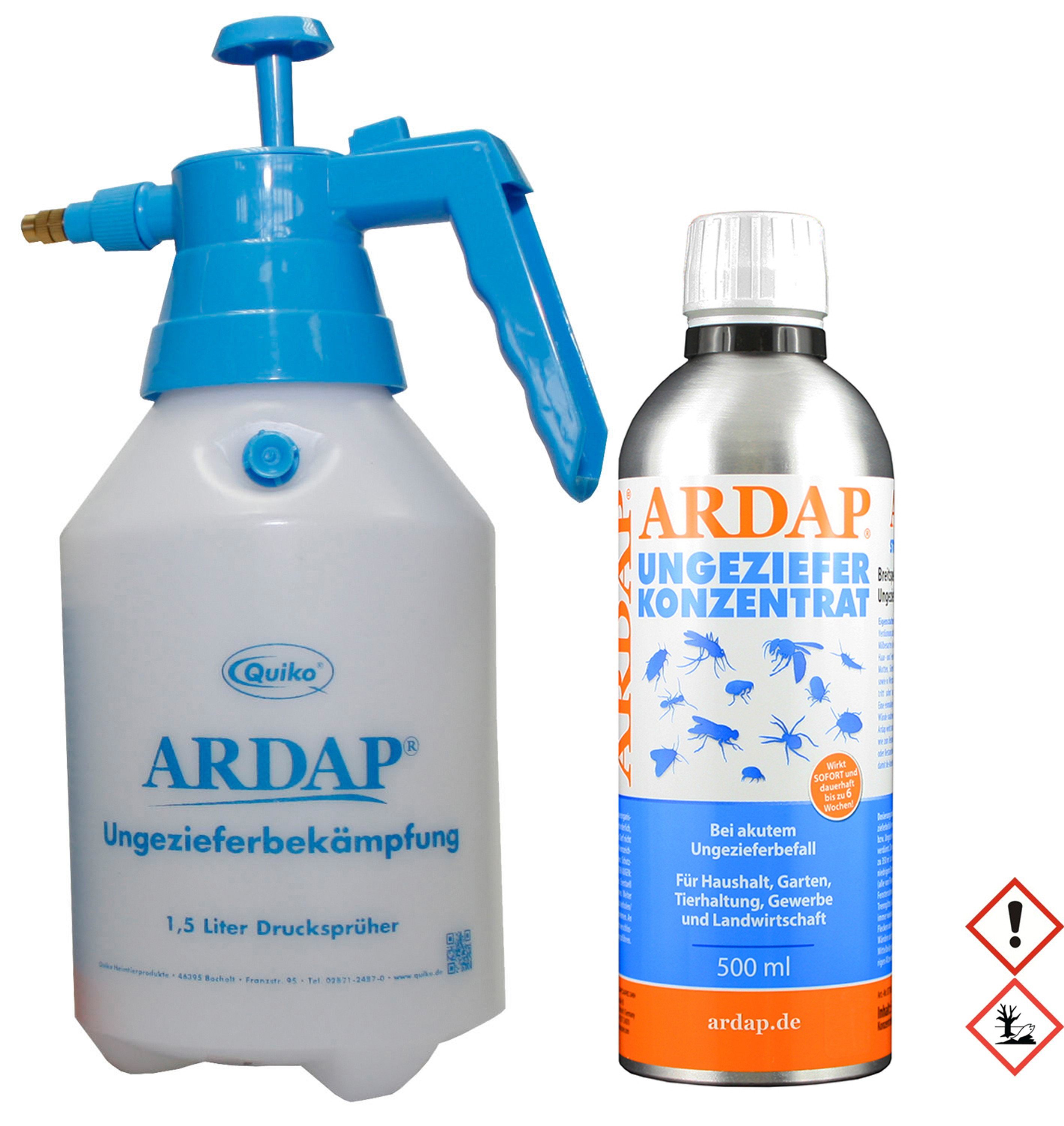 Ardap Insektenspray Ardap Konzentrat 500ml Ardap 1,5L Drucksprüher incl. für das Konzentrat