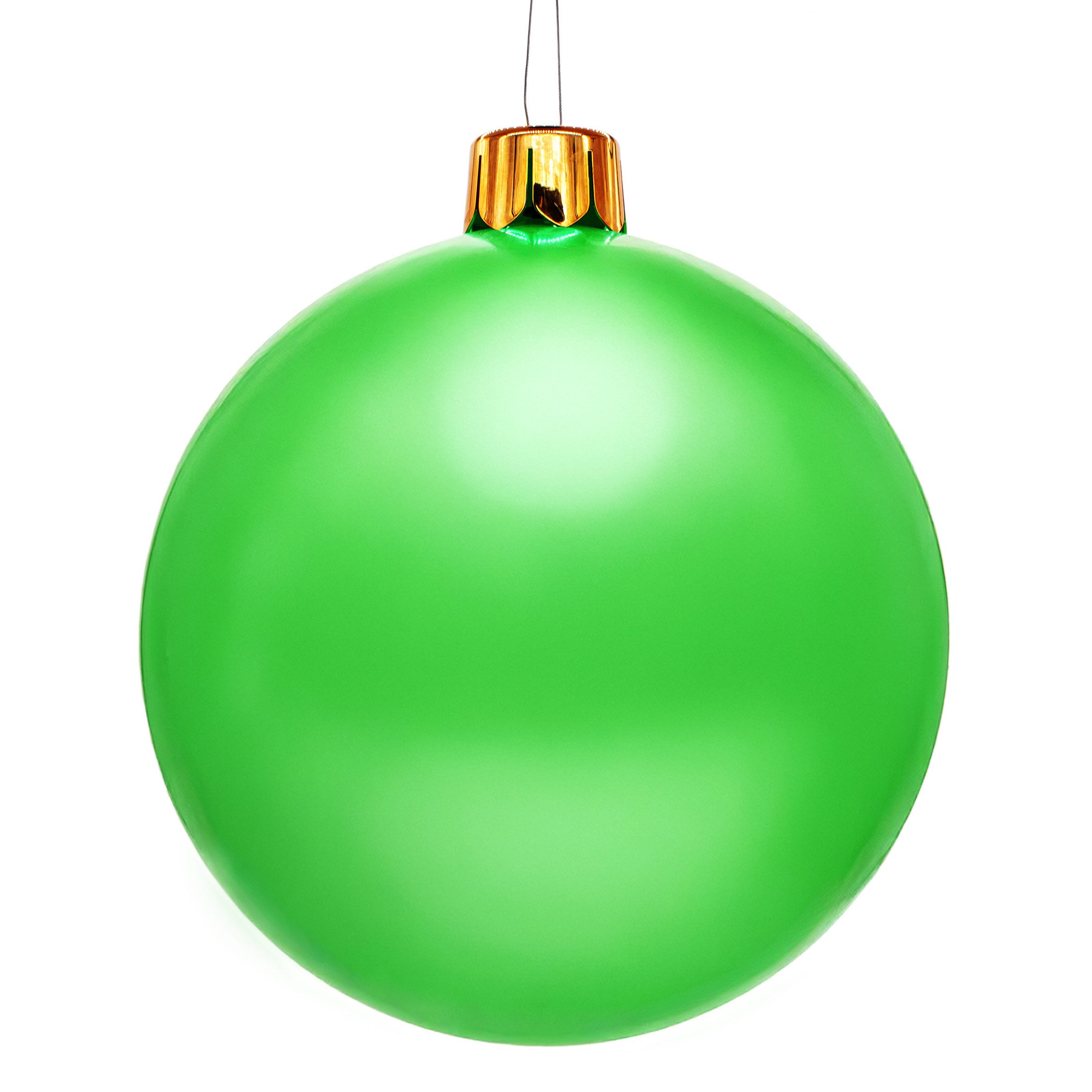 Spetebo Christbaumschmuck Riesen Weihnachtskugel aufblasbar 45 cm Outdoor (1-tlg), inklusive Erdspieß, Saugnapf und Karabinerhaken