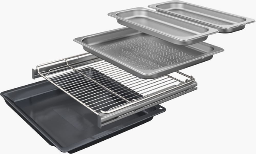NEFF Einbaubackofen N 90 C29FY5CY0, Einbau-Kompaktdampfbackofen, 60 x 45 cm, Deep Black