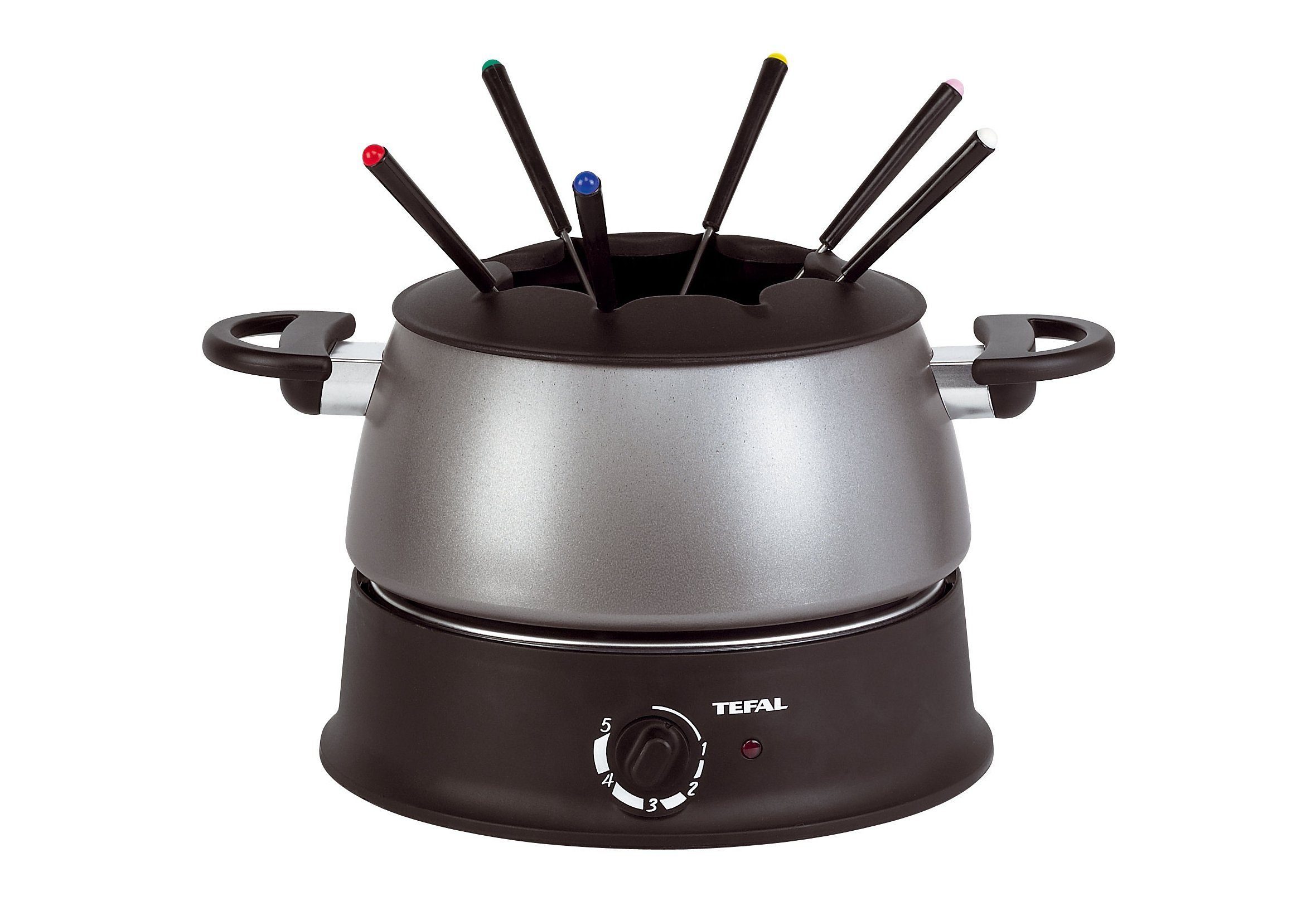 Tefal Elektro-Fondue EF3000.10, 6 wärmeisolierte Fondue-Gabeln