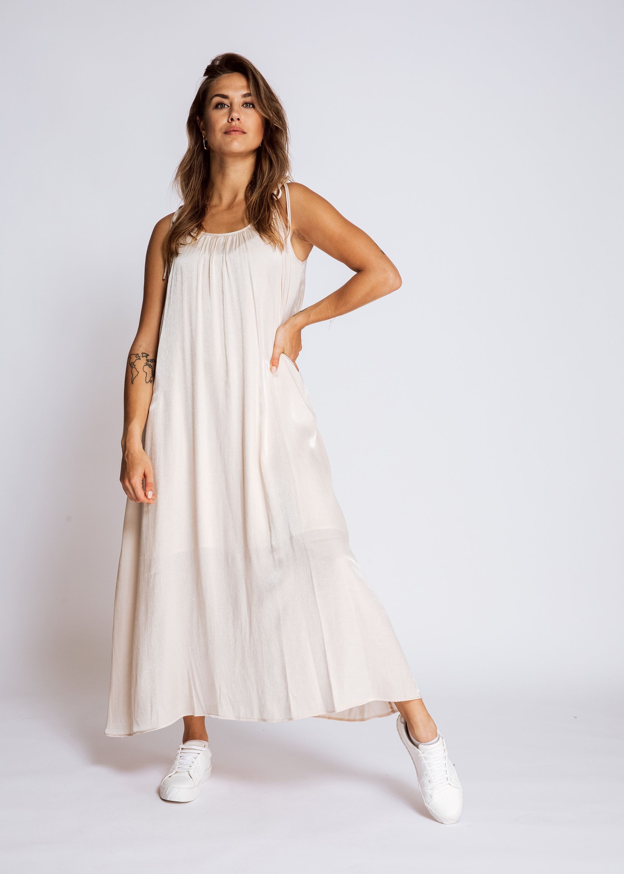 Zhrill Shirtkleid Maxi-Sommerkleid TISA Altweiß (0-tlg) günstig online kaufen