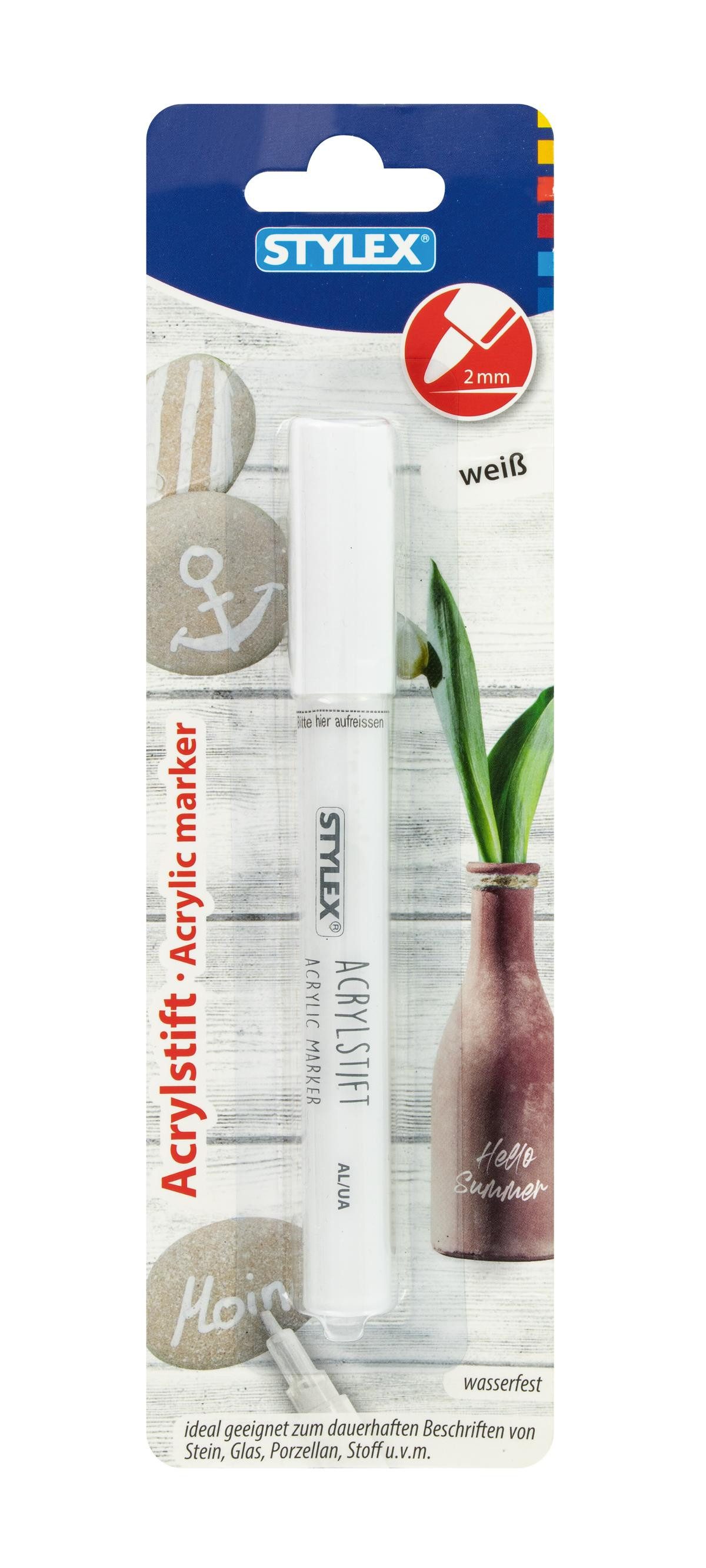 Permanentmarker Acrylstift / Farbe: weiß